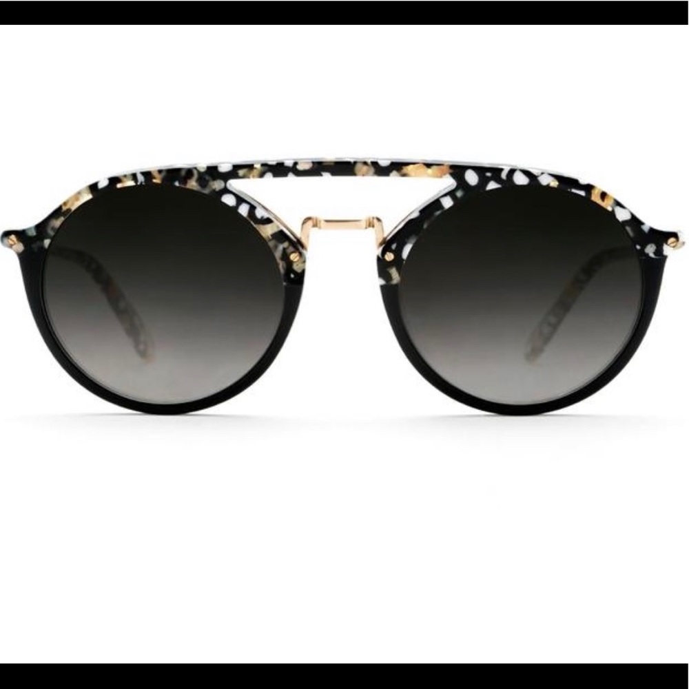Krewe aviator sunglass MARIGNY PLUME TO BLACK 24K